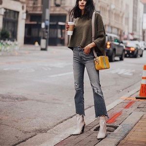 MOTHER The Insider Crop Step Chew in Pedal to the Metal Destroyed Size 23